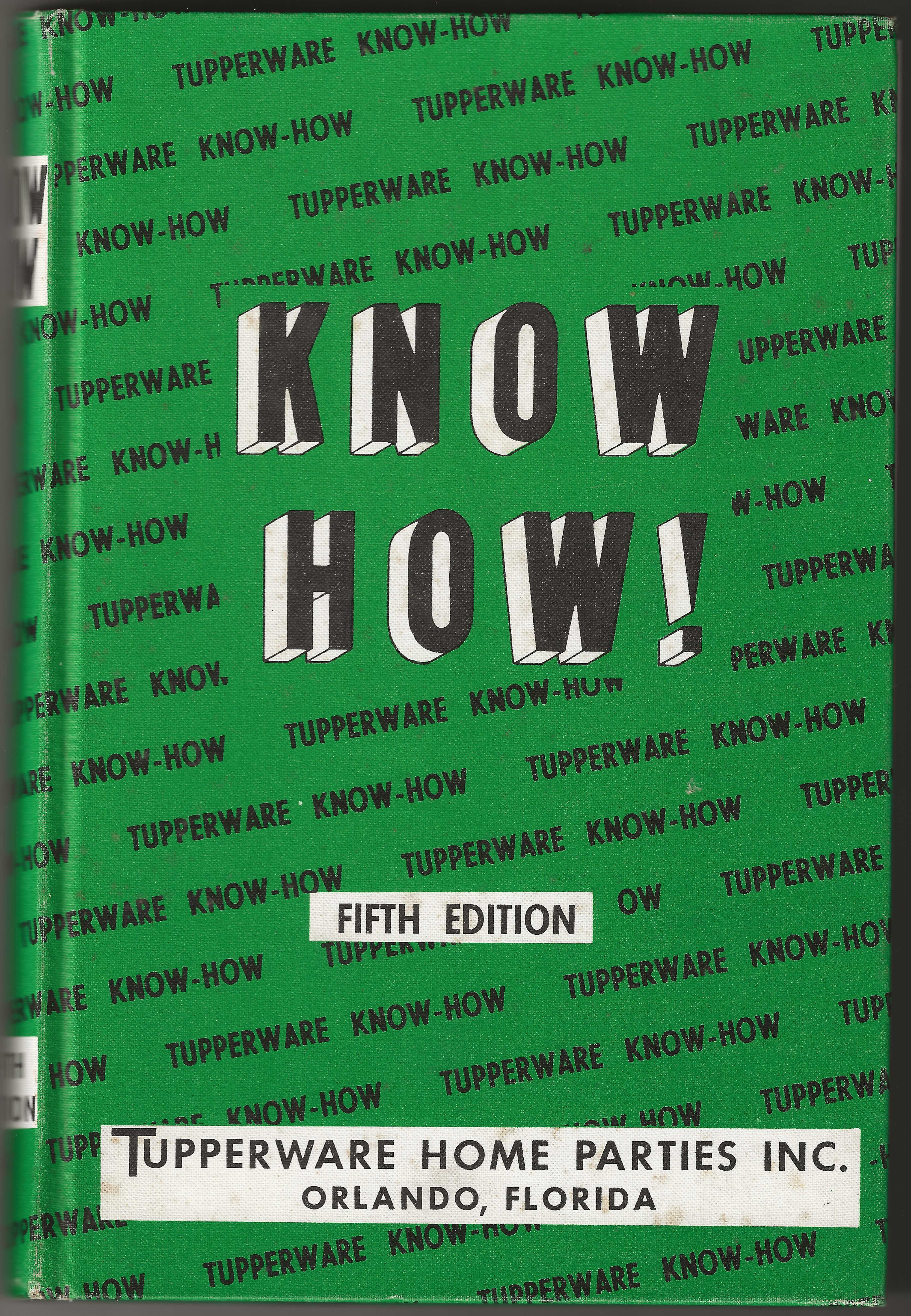 Green book cover of "Know How! Fifth edition" published by Tupperware Home Parties Inc.
