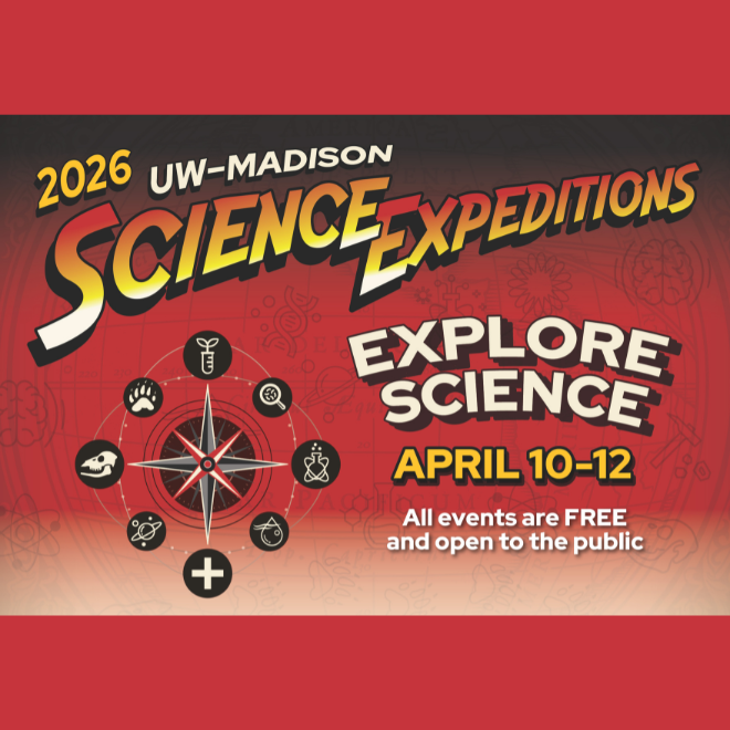 Logo for Science Expeditions featuring a science-themed compass and Indiana Jones style title
